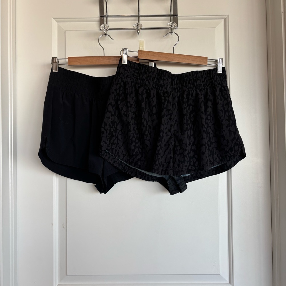 Varley Black Patterned Athletic Shorts (2 sets)